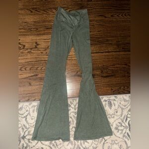 Aerie Olive Green Cross Flare Leggings